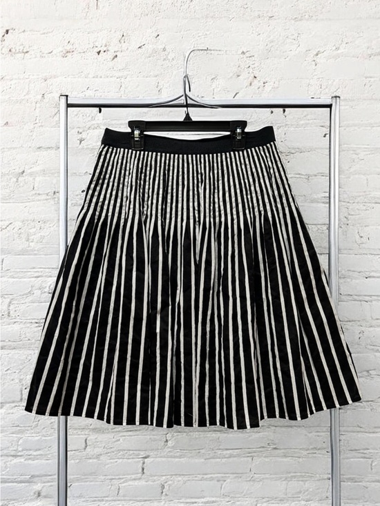 Maeve Dresses & Skirts - Maeve Black and White Vertical Stripe A-Line Skirt